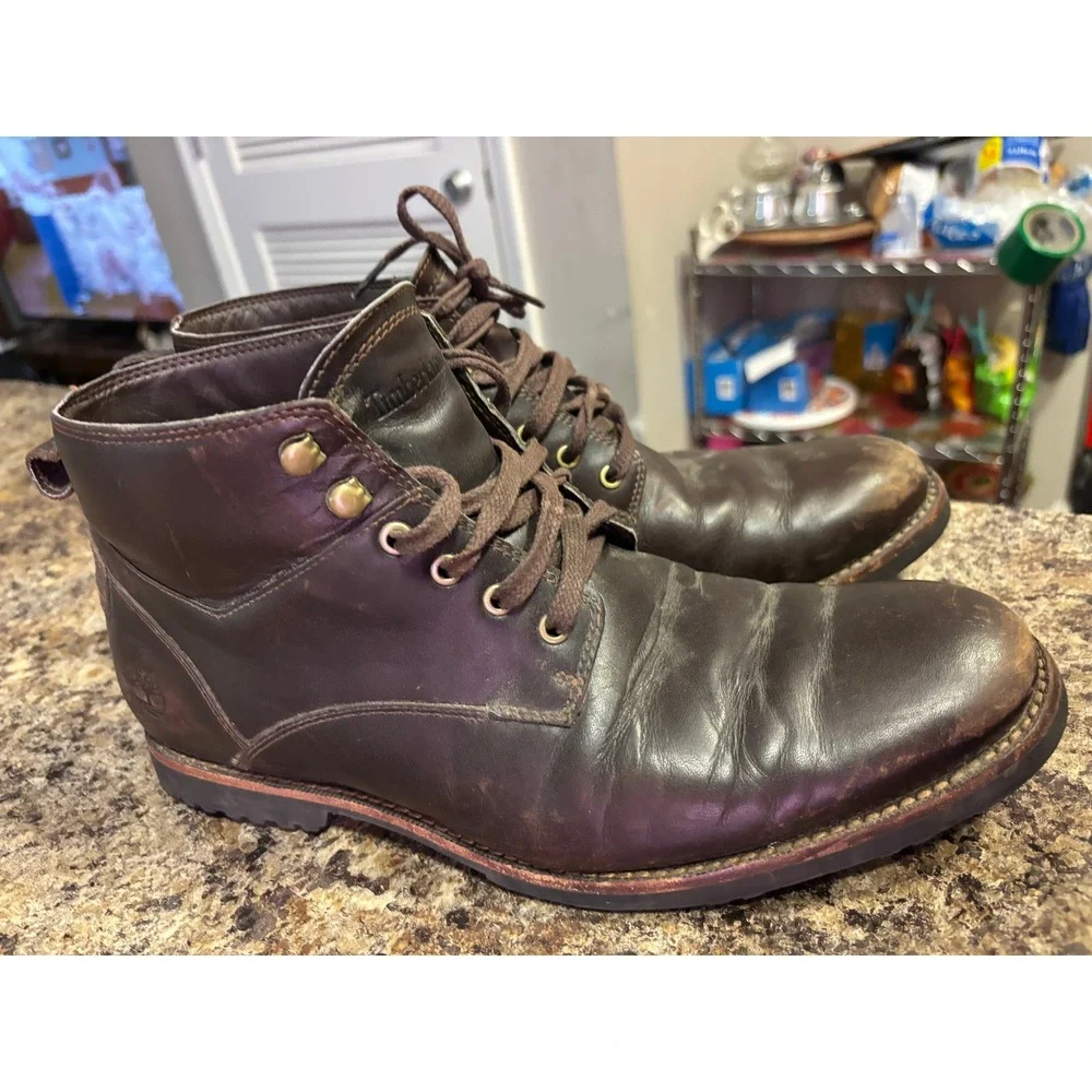 Timberland Larchmont II Waterproof Chukka Boots Mens 10 Brown Leather